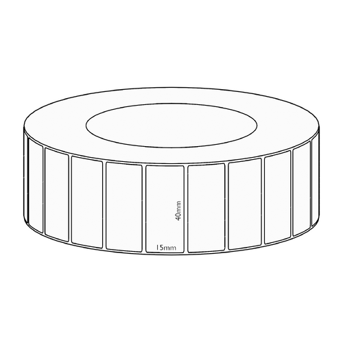 40x15mm Transfer Permanent Label, 8350 per roll, 76mm core