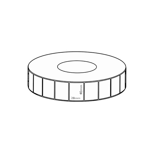 40x28mm Direct Thermal Removable Label, 5000 per roll, 76mm core