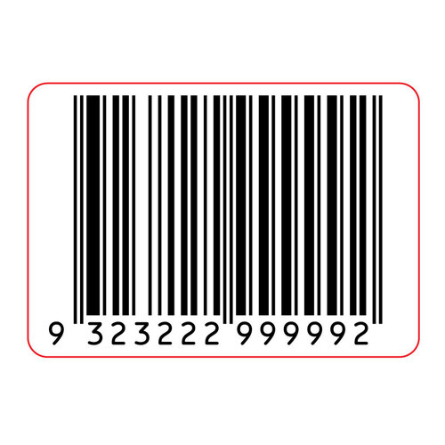 40x28mm EAN13 GS1 Permanent Product Barcode Label