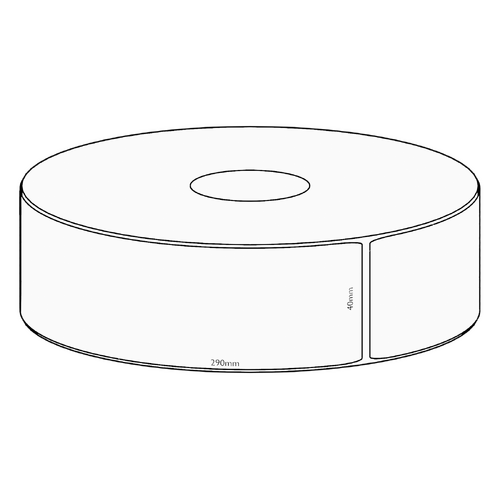 40x290mm Direct Thermal Permanent Label, 150 per roll, 38mm core