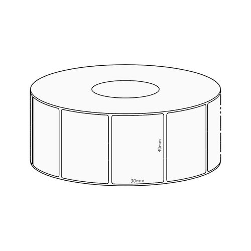 40x30mm Transfer Permanent Label, 1500 per roll, 38mm core