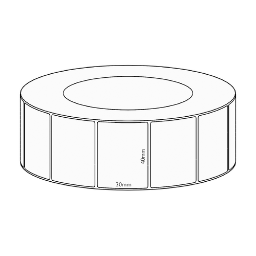 40x30mm Transfer Permanent Label, 4550 per roll, 76mm core