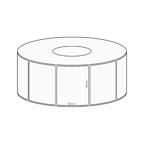 40x32mm Transfer Permanent Label, 1450 per roll, 38mm core