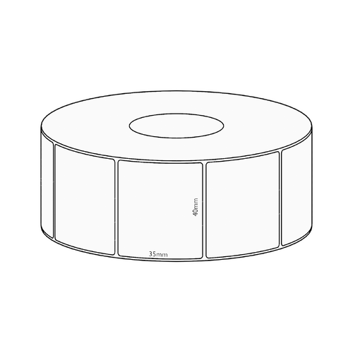 40x35mm Transfer Permanent Label, 1300 per roll, 38mm core