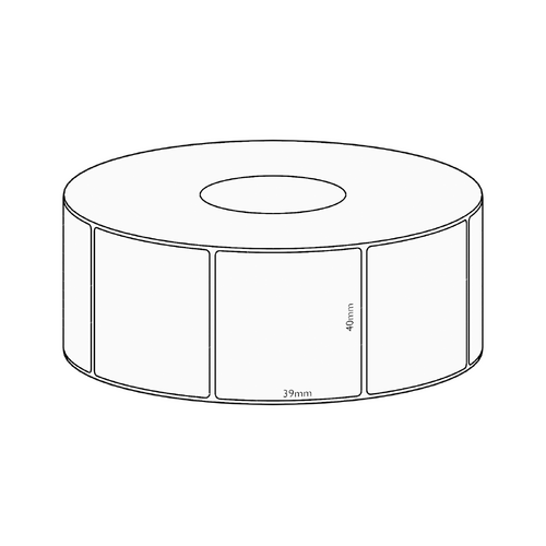 40x39mm Transfer Permanent Label, 1200 per roll, 38mm core