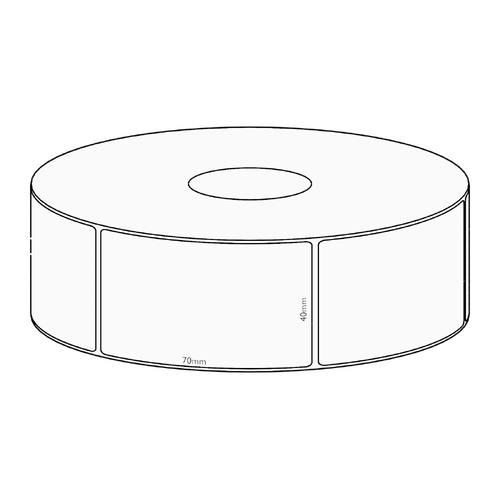 40x70mm Direct Thermal Permanent Label, 700 per roll, 38mm core