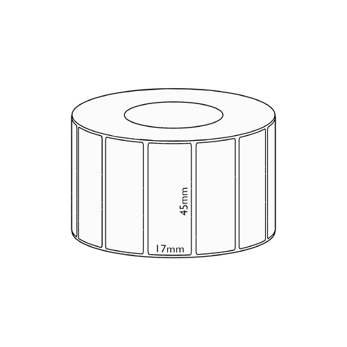 45x17mm Transfer Permanent Label, 7500 per roll, 76mm core