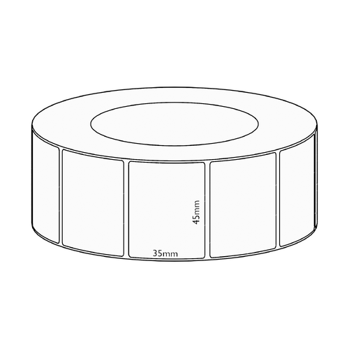 45x35mm Transfer Permanent Label, 3950 per roll, 76mm core
