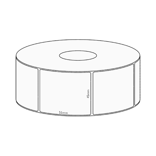 45x55mm Direct Thermal Permanent Label, 850 per roll, 38mm core