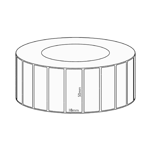 50x18mm Transfer Permanent Label, 7150 per roll, 76mm core