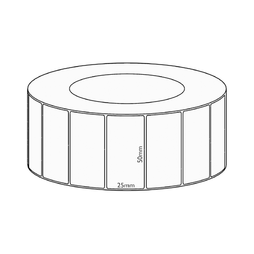 50x25mm Transfer Permanent Label, 5350 per roll, 76mm core