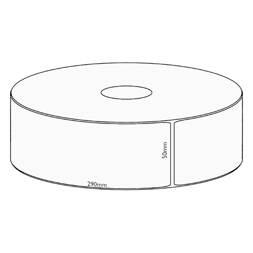 50x290mm Transfer Permanent Label, 150 per roll, 38mm core
