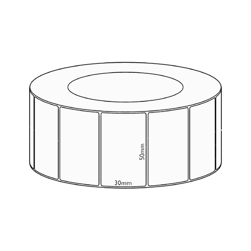 50x30mm Transfer Permanent Label, 4550 per roll, 76mm core
