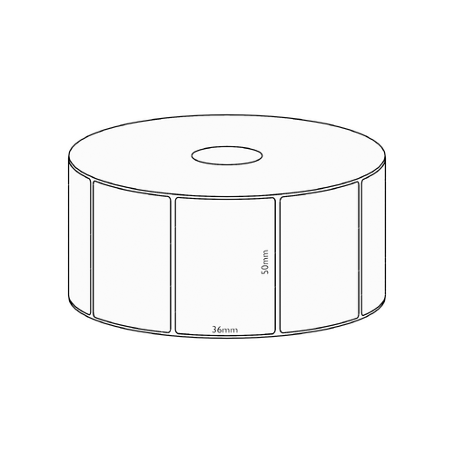 50x36mm Transfer Permanent Label, 3850 per roll, 76mm core