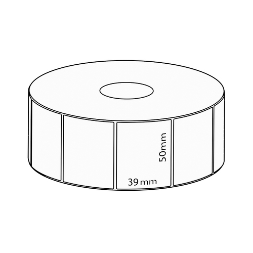 50x39mm Direct Thermal Removable Label, 1000 per roll, 38mm core