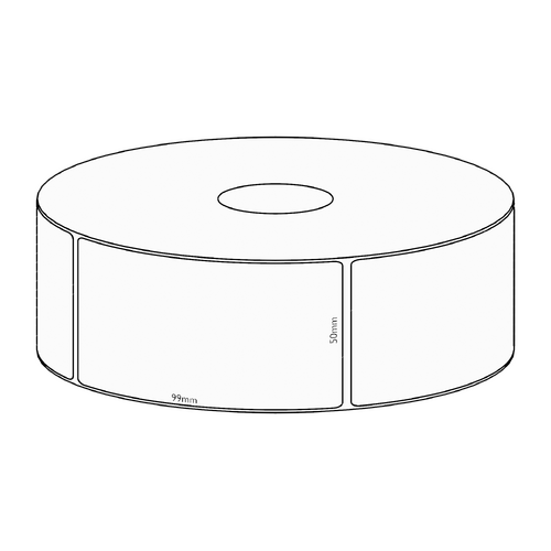 50x99mm Transfer Permanent Label, 1450 per roll, 76mm core