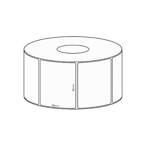 56x46mm Transfer Permanent Label, 3050 per roll, 76mm core