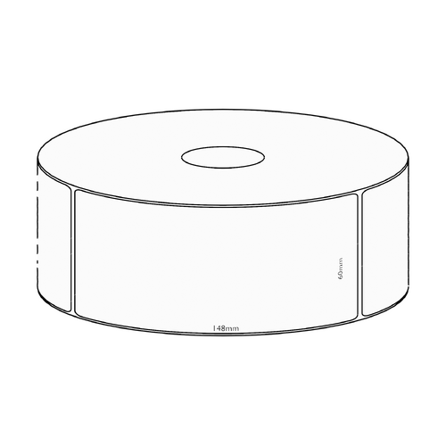 60x148mm Transfer Permanent Label, 1000 per roll, 76mm core