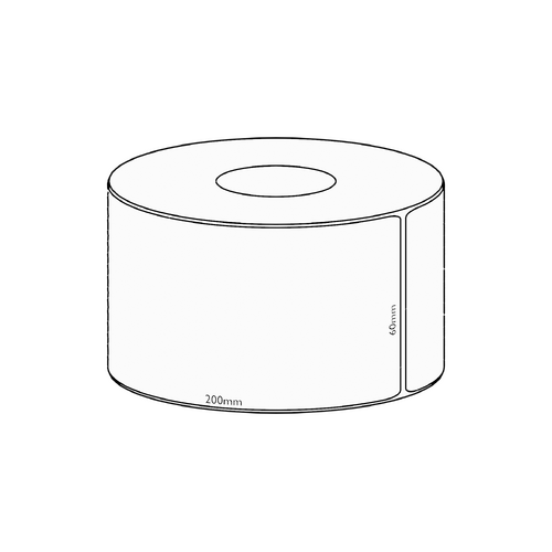 60x200mm Direct Thermal Permanent Label, 750 per roll, 76mm core