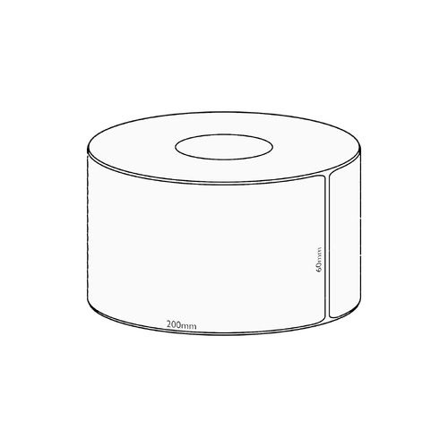 60x200mm Direct Thermal Permanent Label, 250 per roll, 38mm core