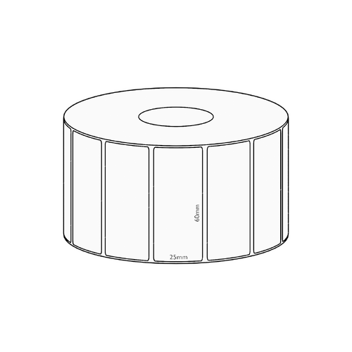 60x25mm Transfer Permanent Label, 1800 per roll, 38mm core