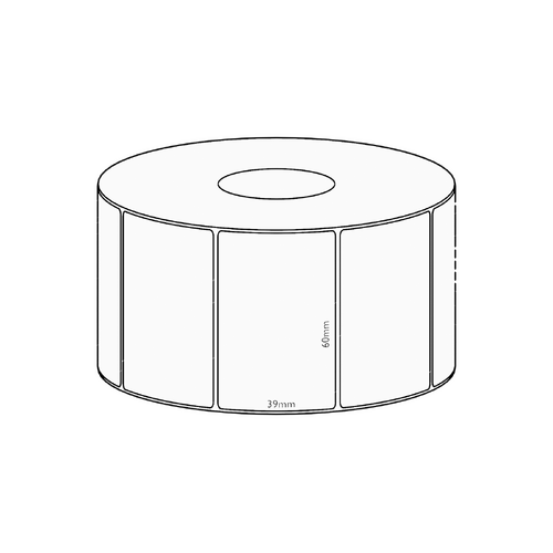 60x39mm Transfer Permanent Label, 1200 per roll, 38mm core