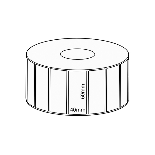 60x40mm Transfer Permanent Label, 1000 per roll, 38mm core