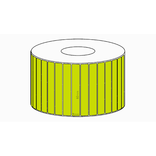 60x9mm Green Direct Thermal Permanent Label, 4150 per roll, 38mm core
