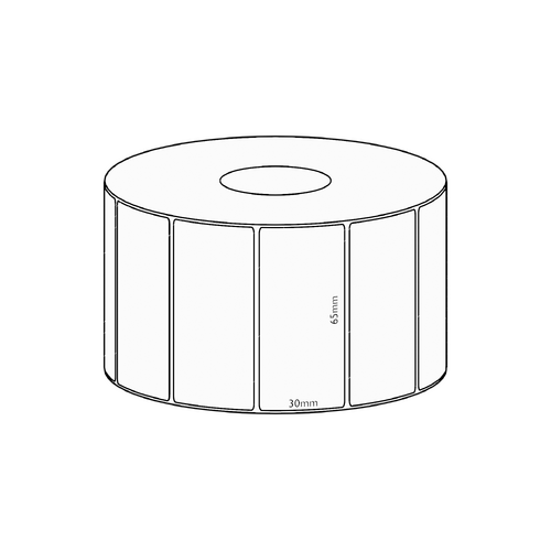 65x30mm Transfer Permanent Label, 4550 per roll, 76mm core