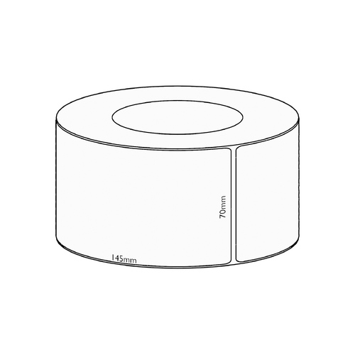 70x145mm Direct Thermal Permanent Label, 1000 per roll, 76mm core