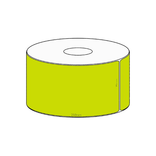 70x250mm Green Direct Thermal Permanent Label, 200 per roll, 38mm core