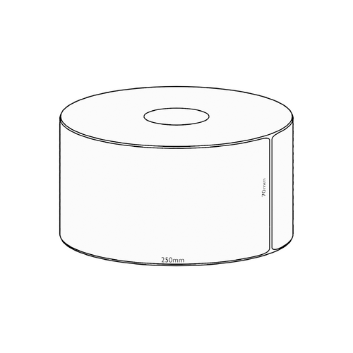 70x250mm Transfer Permanent Label, 600 per roll, 76mm core