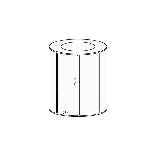 70x25mm Transfer Permanent Label, 5350 per roll, 76mm core
