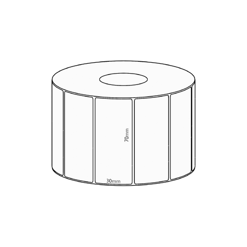 70x30mm Transfer Permanent Label, 4550 per roll, 76mm core
