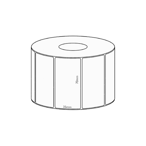 70x35mm Transfer Permanent Label, 3950 per roll, 76mm core