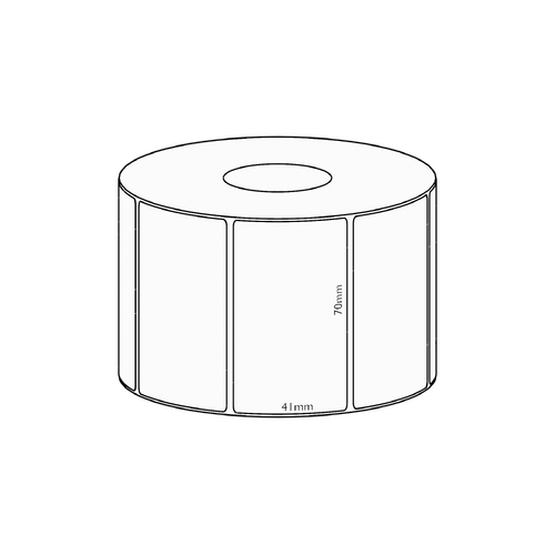 70x41mm Transfer Permanent Label, 3400 per roll, 76mm core