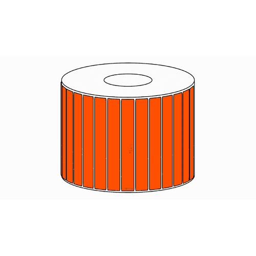 75x10mm Orange Direct Thermal Permanent Label, 3850 per roll, 38mm core