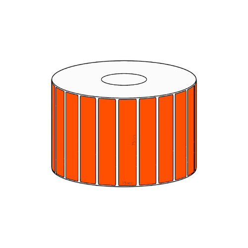 75x15mm Orange Direct Thermal Permanent Label, 2800 per roll, 38mm core