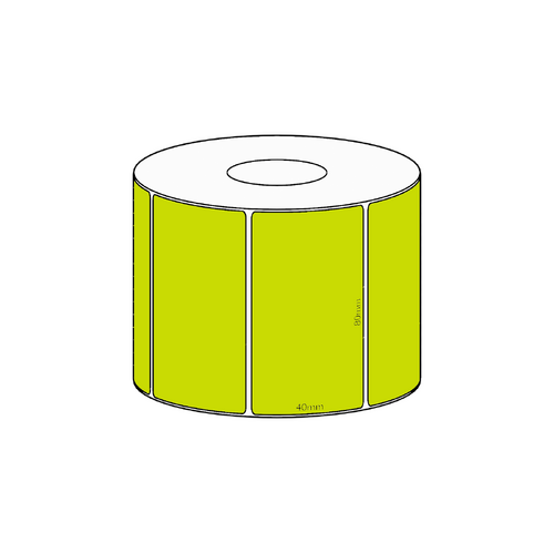 80x45mm Green Direct Thermal Permanent Label, 1050 per roll, 38mm core