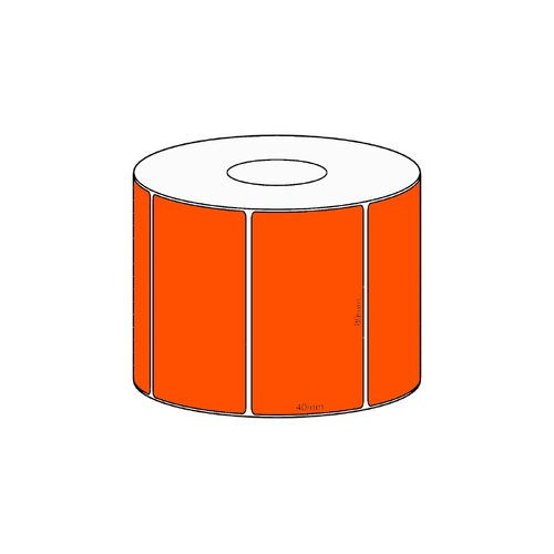 80x45mm Orange Direct Thermal Permanent Label, 1050 per roll, 38mm core