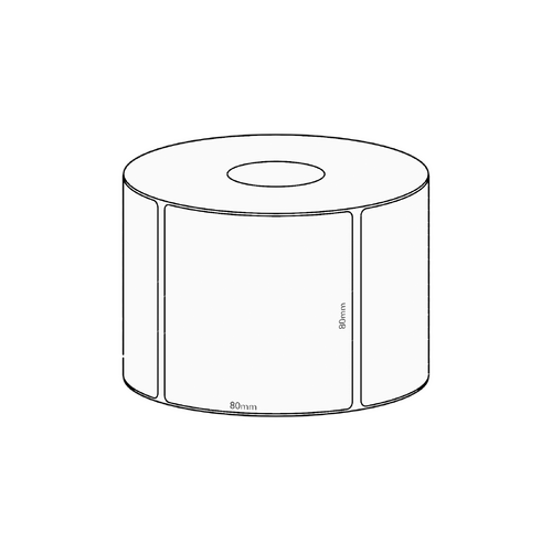 80x80mm Transfer Permanent Label, 600 per roll, 38mm core