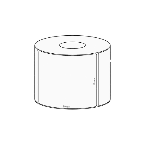 80x99mm Transfer Permanent Label, 500 per roll, 38mm core