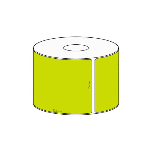 85x225mm Green Direct Thermal Permanent Label, 200 per roll, 38mm core
