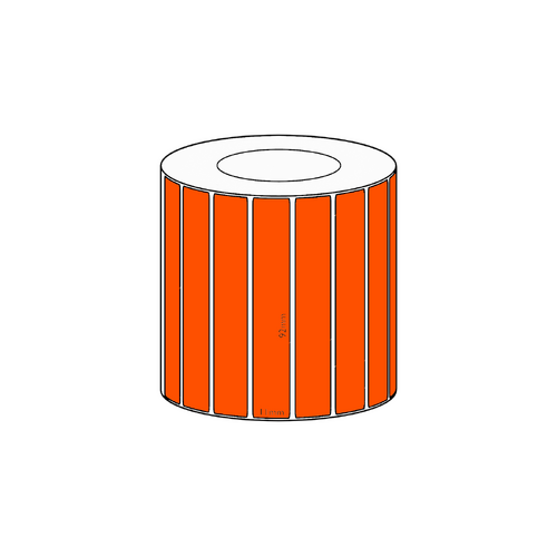 92x11mm Orange Direct Thermal Permanent Label, 3550 per roll, 38mm core