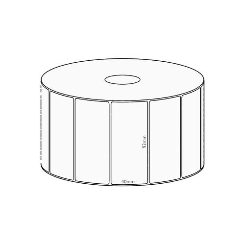 92x40mm Transfer Permanent Label, 1150 per roll, 38mm core