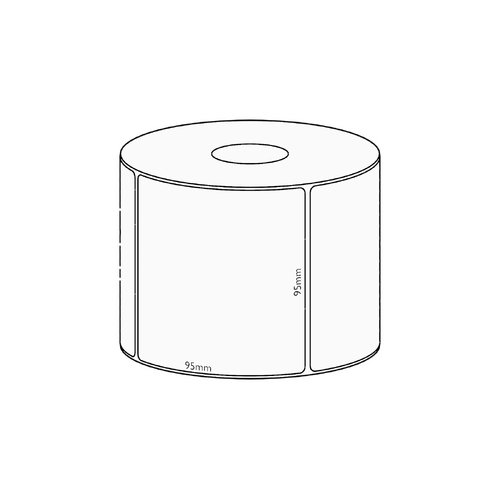95x95mm Direct Thermal Permanent Label, 500 per roll, 38mm core