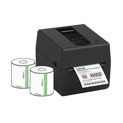 Compostable Shipping Labels Bundle Thermal Labels