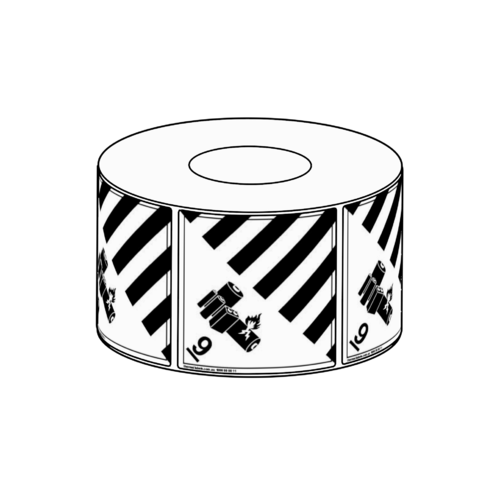 50x50mm Class 9 Lithium Hazard Warning Label, 1000 per roll