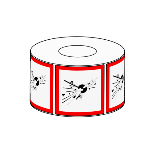 20x20mm GHS Explosives Label, 500 per roll