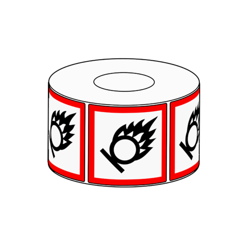 20x20mm GHS Oxidizers Label, 500 per roll